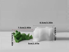 Molde silicona ranita acostada